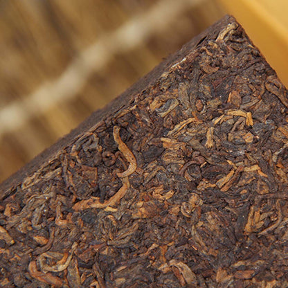 Pu-erh Ripe Tea Natural BoKu Ancient Tree Golden Bud Puerh Tea Brick Yunnan 250g