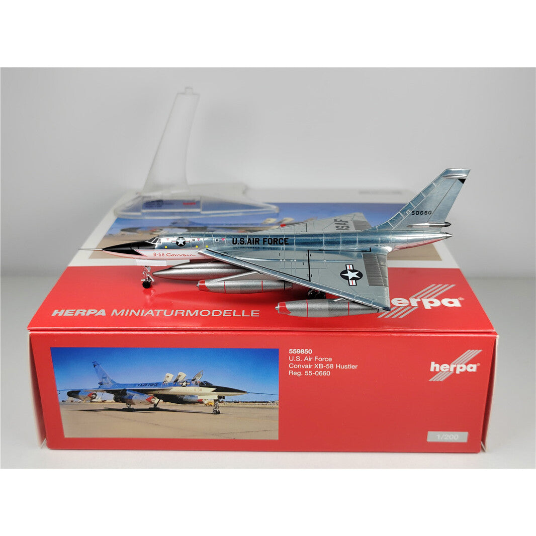 1:200 Herpa U.S. Air Force Convair B-58 Hustler Aircraft Diecast Airplane Model