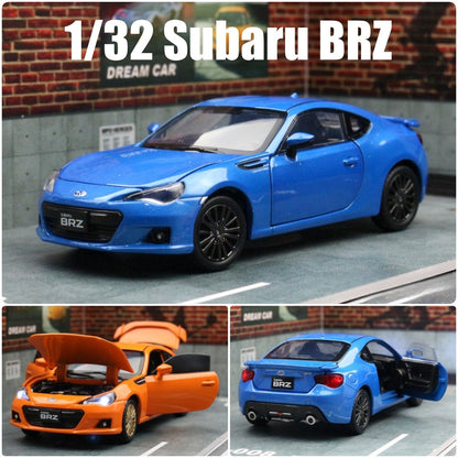 1:32 Diecast Subaru BRZ Metal Car Model Toy Door Open Light Gift For Kids