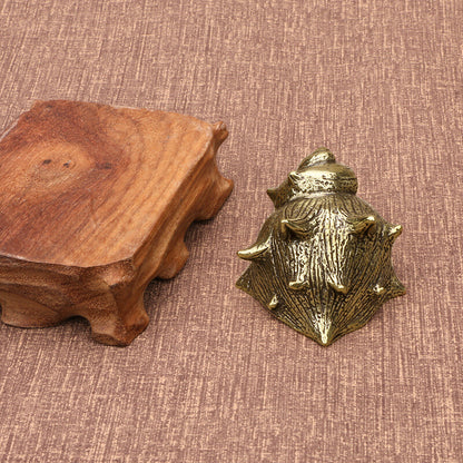 Brass Conch Animal Statue Small Sculpture Home Decor Gifts Tabletop Figurine