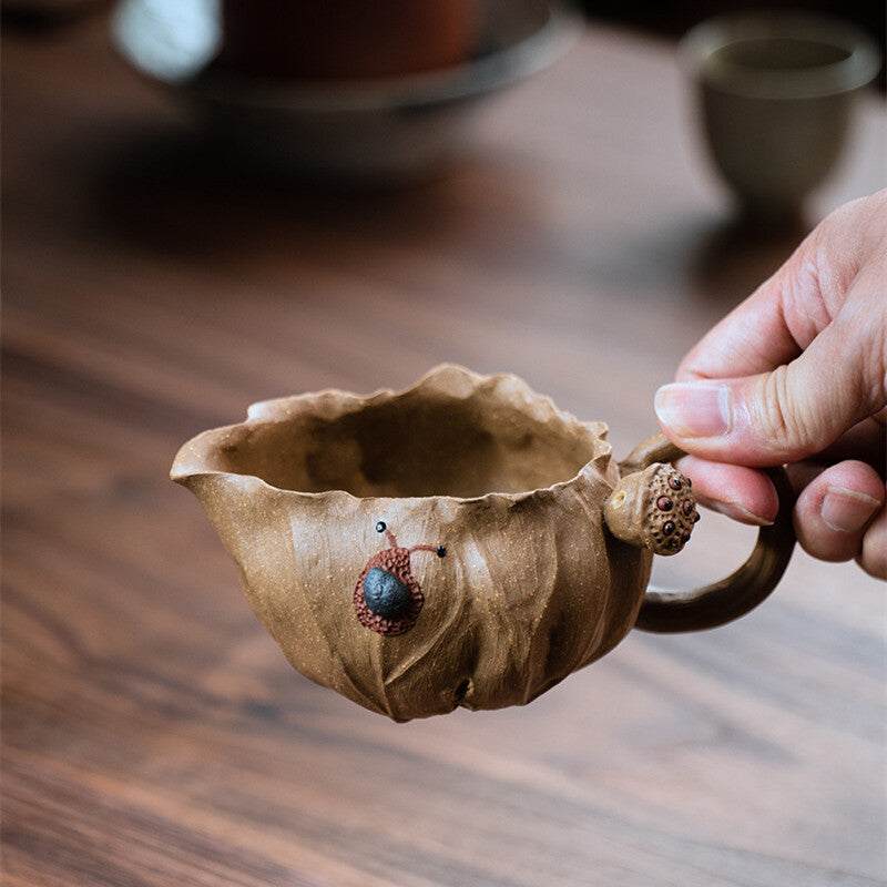 Creative Pitcher Real Yixing Zisha Duan Clay Fair Cup Handmade Tea Cup & Handle