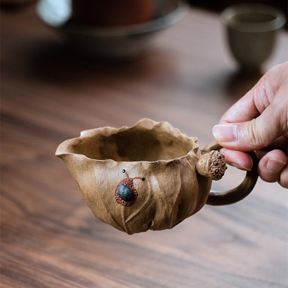 Creative Pitcher Real Yixing Zisha Duan Clay Fair Cup Handmade Tea Cup & Handle