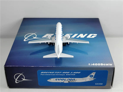 Panda Model for Pan AM Airways for Boeing B737-400 N407KW 1:400 Aircraft Model