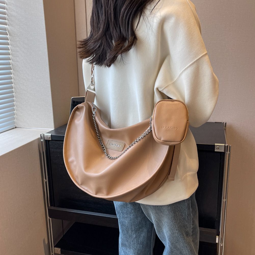 Letter Printed Bag Coin Pouch Synthetic Crossbody Bag Chain Handbag Zip Shoulder