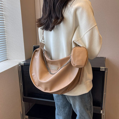 Letter Printed Bag Coin Pouch Synthetic Crossbody Bag Chain Handbag Zip Shoulder