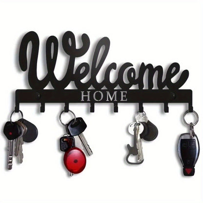 CIFbuy™ 8-Hook "WELCOME" Key Rack - Wall-Mounted Metal Hook Holder for Home