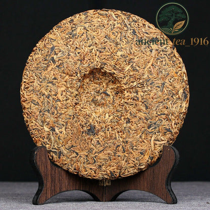 357g Nonpareil Yunnan Honey Flavor Golden Buds Dian Hong Black Tea Cake