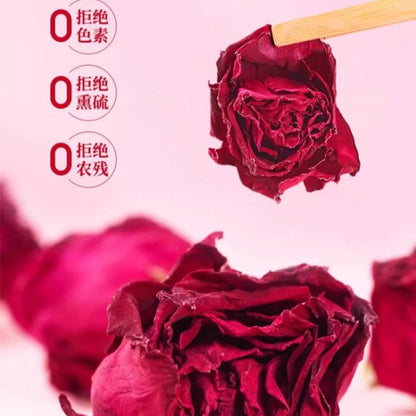 50g Special Grade Ink Red Rose Flower Tea Premium Yunnan Beauty Tea Canned Tea