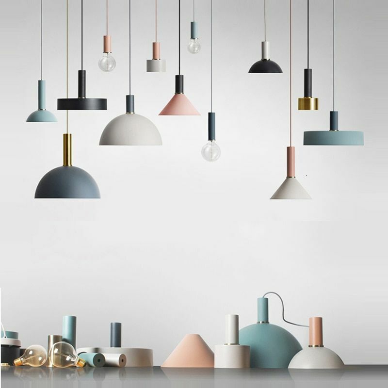 Nordic Loft Simple Pendant Lights E27 LED Modern Creative Hanging Lamp Design 1x