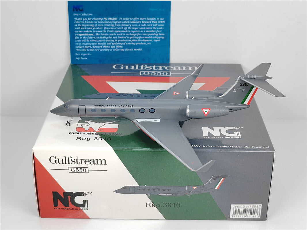 1:200 NG Model Mexican air force Gulfstream G550 Airplane Diecast Aircraft Model