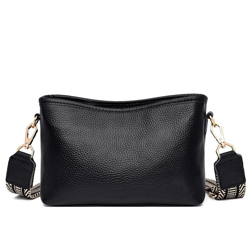 Casual Handbag Genuine Leather Bucket Vintage Tote Shoulder Bag Small Messenger