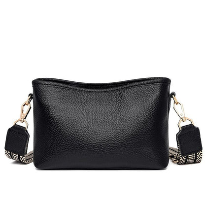 Casual Handbag Genuine Leather Bucket Vintage Tote Shoulder Bag Small Messenger