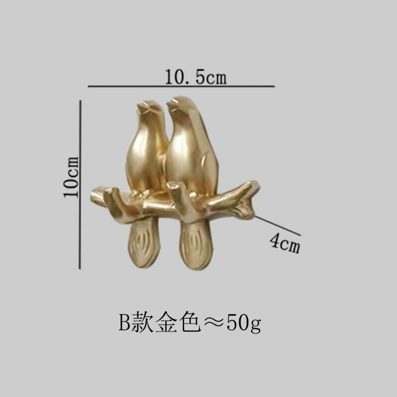 4Pcs/Set Birds Resin Hooks Wall Decor Bedroom Door Seamless Coat Frame Organizer