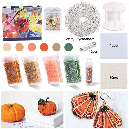 Beading Embroidery Kits 4~39Pcs Glass Seed Bead Needlework Jewelry Crafts Making