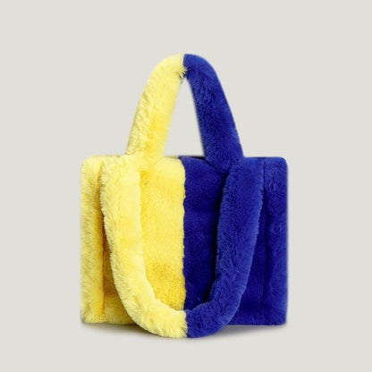 Women's Bag Fur Lady Shoulder Handbag Plush Warm Winter Bags Women