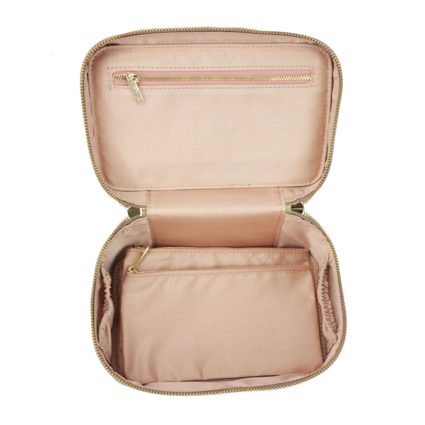 Leather Travel Case Bag Portable Hanging Makeup Organizer Cosmetic Bag For Women