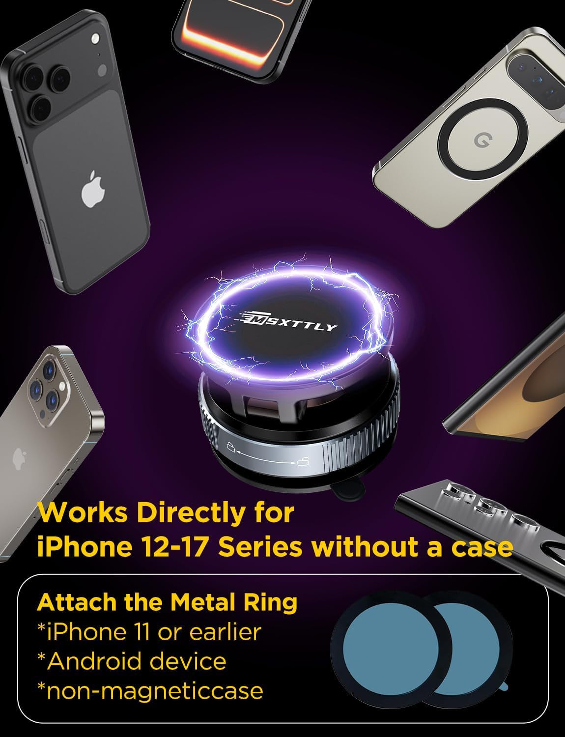 Car Phone Holder Magnetic Phone Mount for Car 360°Adjustable 2026 Phone Holders