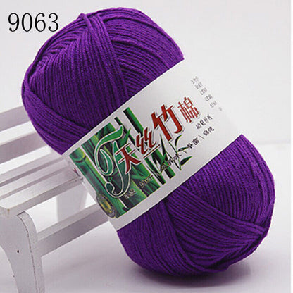Hot Sale 50g Soft Bamboo Crochet Cotton Yarn Knitting Baby Knit Wool Yarn