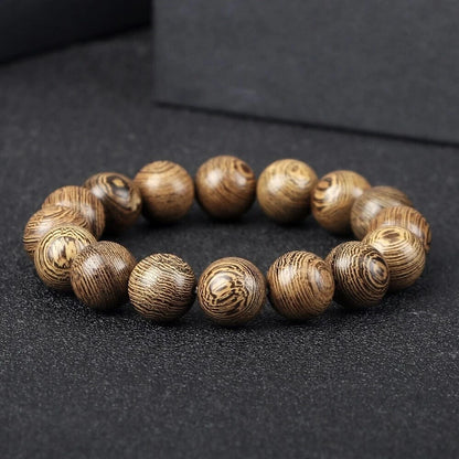 8mm Natural Wooden Beads Bracelet Tibetan Buddha Rosary Handmade Lucky Bracelets