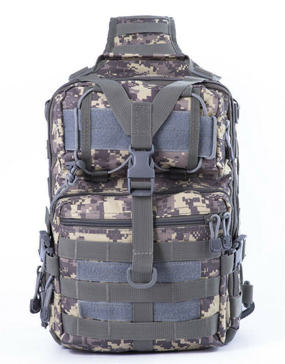 Tactical Pack Sling Backpack Rucksack Bag for Hiking Camping Hunting trekking