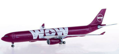 1:400 AeroClassics WOW AIR AIRBUS A330-300 Passenger Airplane Diecast Model