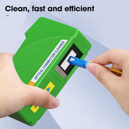 Optic Fiber End Face Clean Box FTTH Fiber Wiping Tool Pigtail Cleaner Cassette
