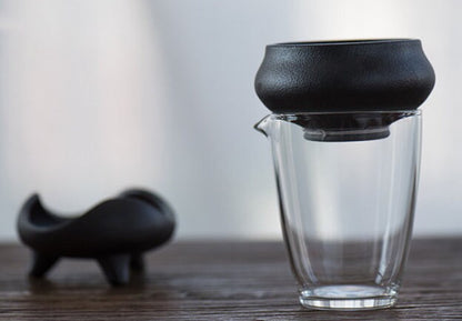 Black Ceramic Tea Strainers Accessory