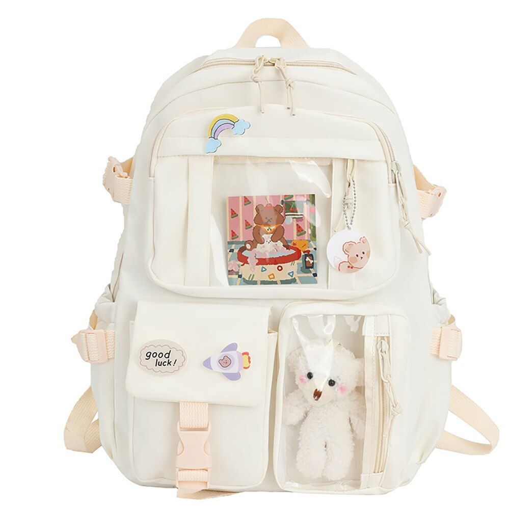 Vintage Women Patchwork Backpack Leisure School Student Large Handbag 40*30*10CM