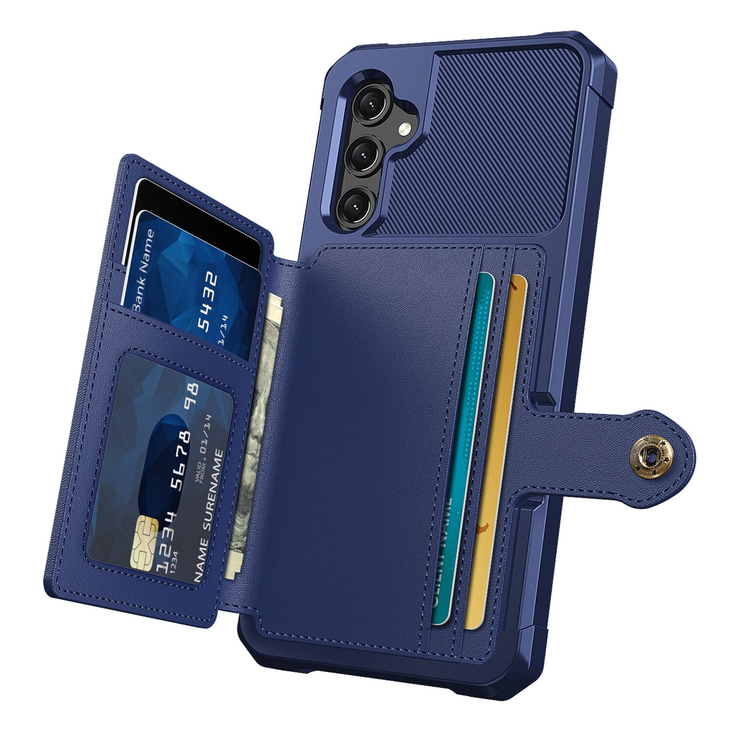 For Samsung Galaxy A16 A26 5G A36 A56 A55 A54 A35 A15 A14 Case with Card Holder