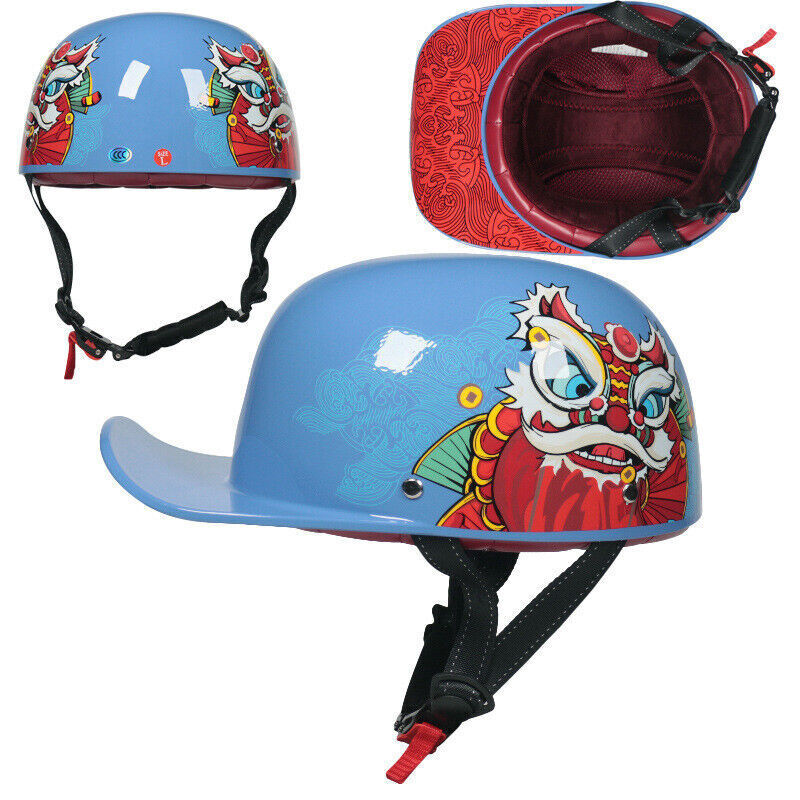 Motorcycle Helmet Baseball Cap Unisex Adults Motorcycle Half Helmet S/M/L/XL
