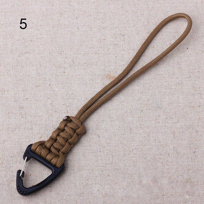 46CM 1 PC Paracord Keychain Lanyard Metal Triangle Buckle Outdoor Cord Carabiner