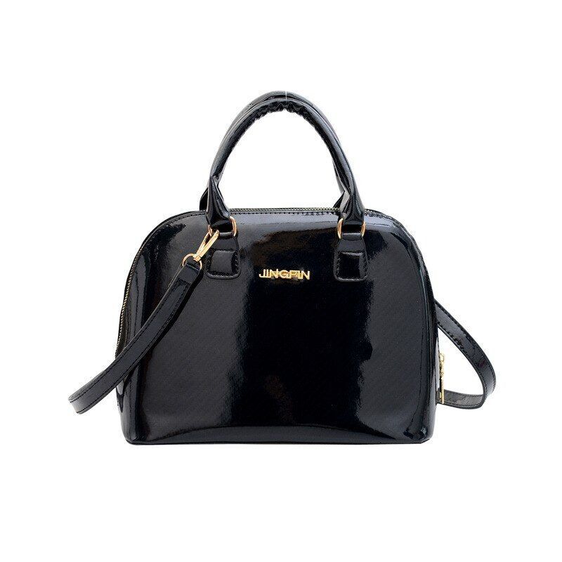 Synthetic Leather Large Shell Handle Purse Handbags Crossbody Pouch Handbag Zipp