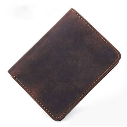 Leather Card Clamps Men's Wallet Card&ID Holder Bag Purse Cash Clip Billfold Bag