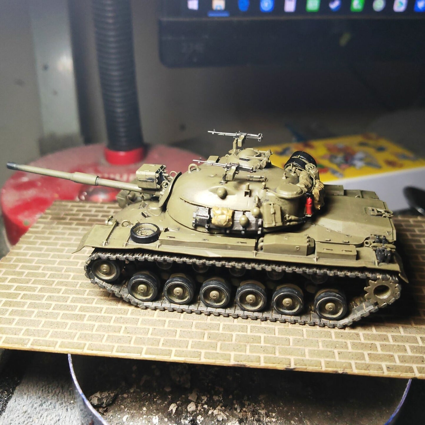 Homemade 1/72 U.S. M48A5 Military Main Battle Tank Finished Model Ornament