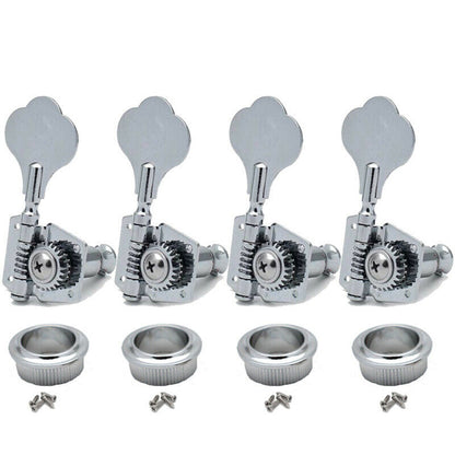 Sliver Zinc Alloy Bass Guitar Tuners Tuning Pegs Keys Machine Heads Gear