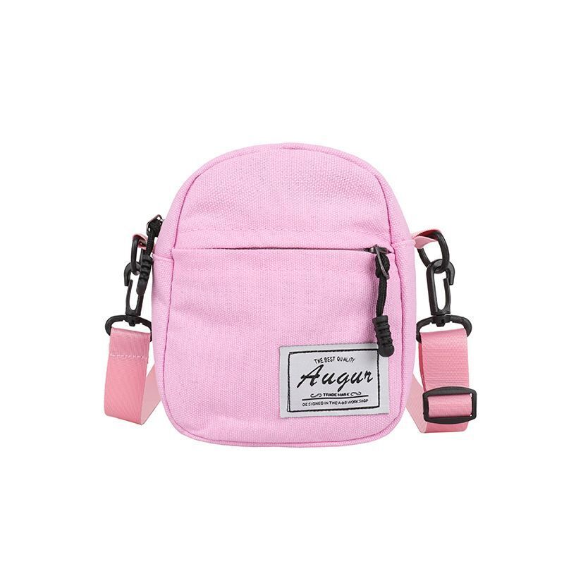 Shoulder Bag Pure Color Tote Outdoor Bag Canvas Handbag Zipper Messenger Bags