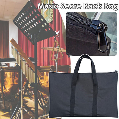 1pcs Music Sheet Stand Storage Bag Wear Resistant Zipper Carry Case Holder Pouch