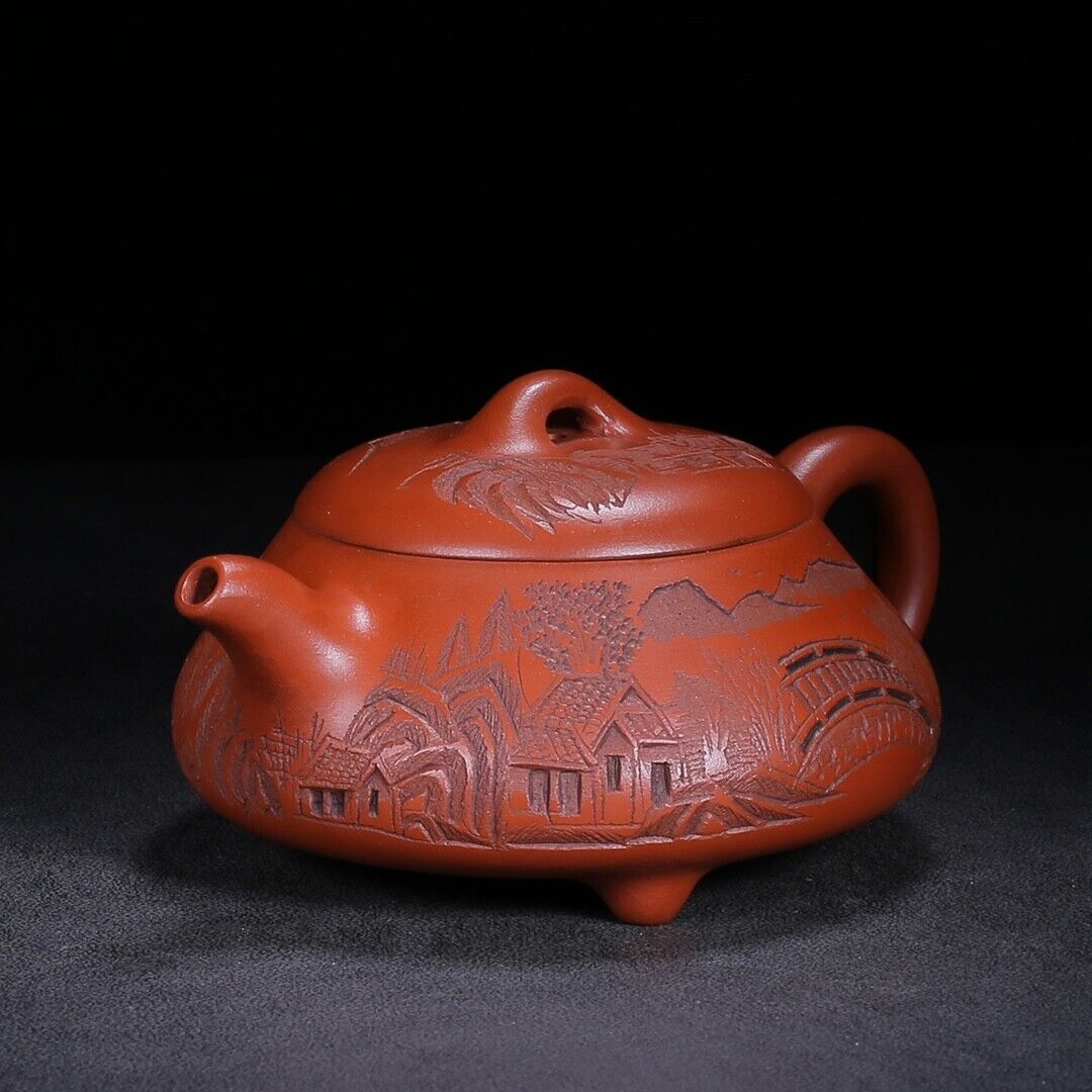 Chinese Yixing Zisha Clay Handmade Exquisite Teapot（石瓢 底款：金鼎商标）