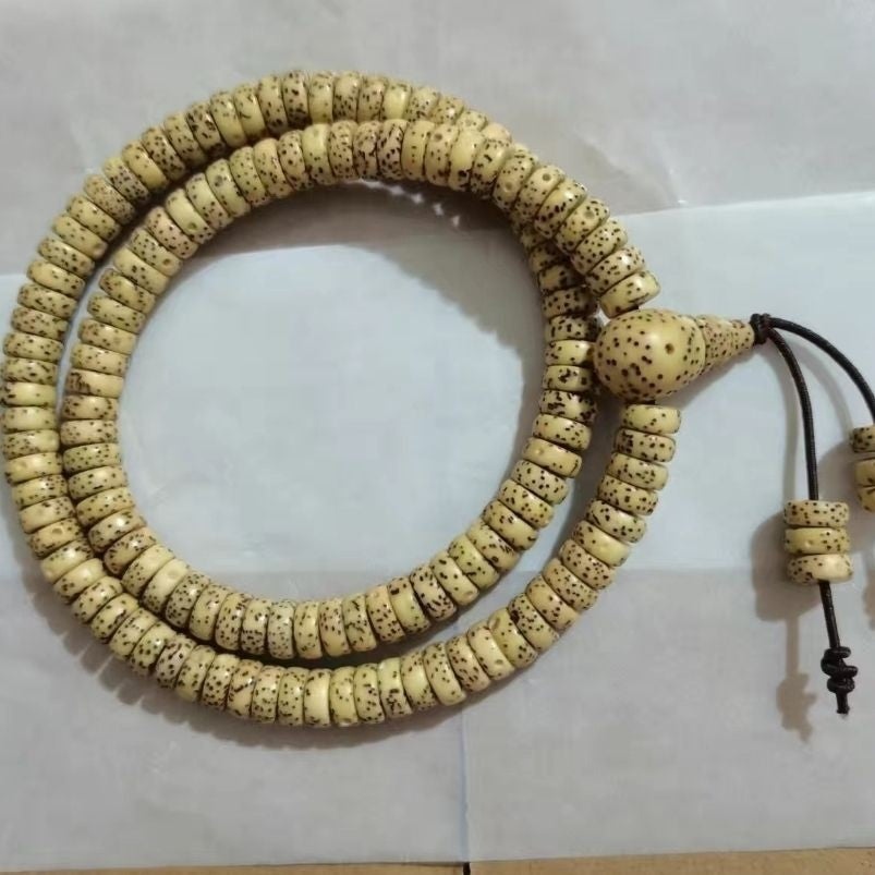 Hainan Xingyue Bodhi Chicken Oil Yellow 3x7mm High Density 114 Beads Bracelet