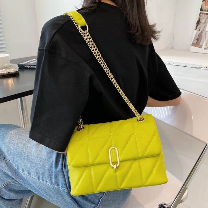 Shoulder Bag Women Leather Pu Quilted Bag Female Luxury Handbags Women Bags