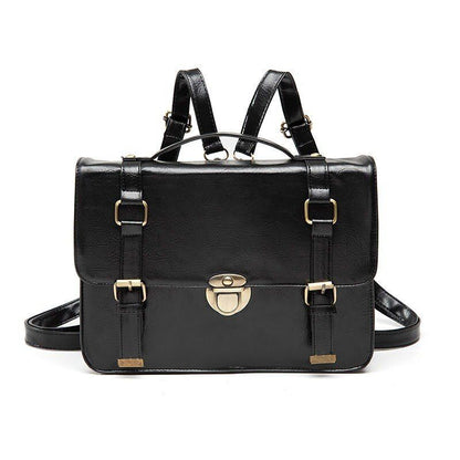 Shoulder School Bag Leather Large Briefcase Tote Handbag Backpack 31*23*7 CM 1PC