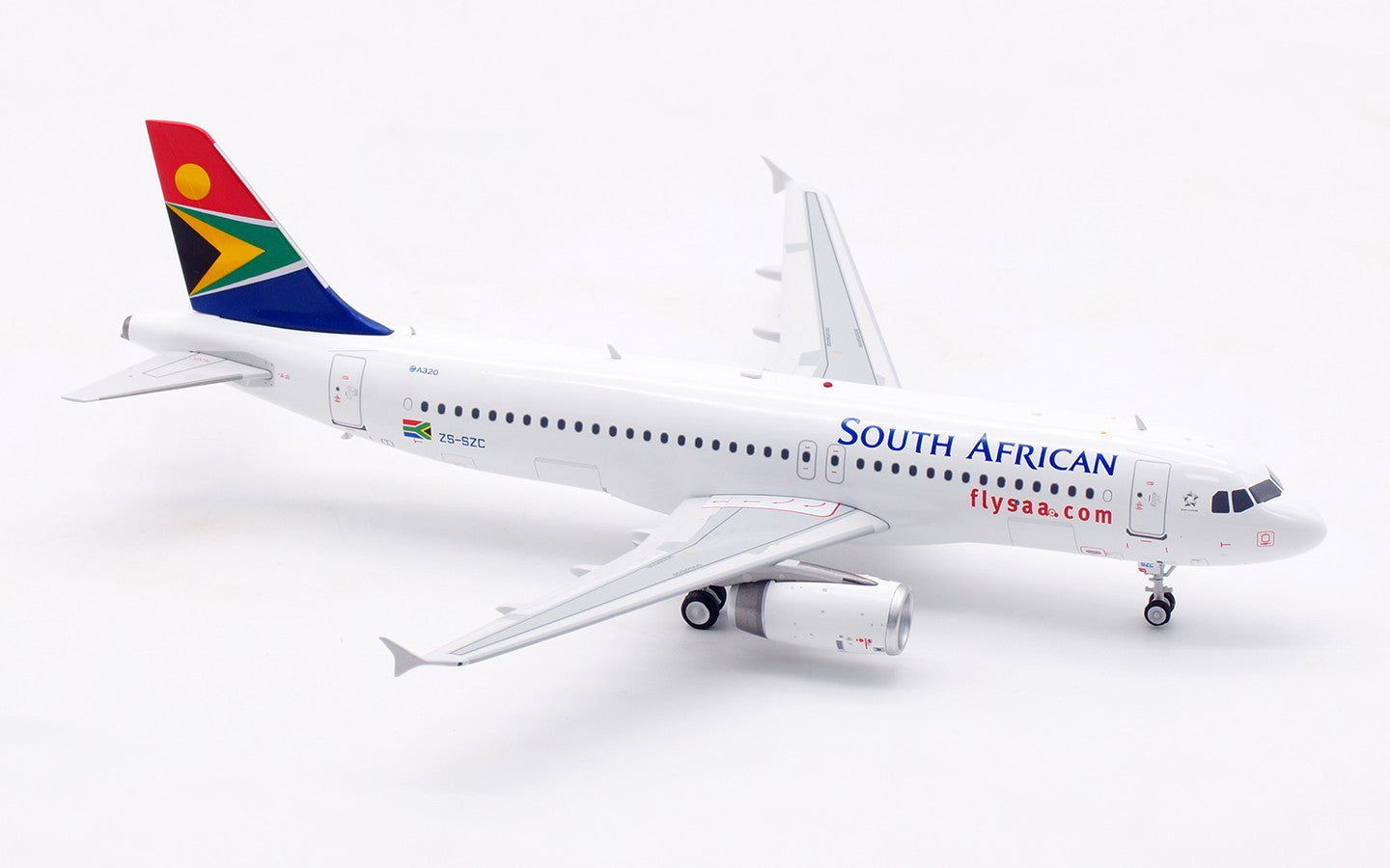 1:200 InFlight South African A320 Passenger Airplane Diecast Aircraft Model