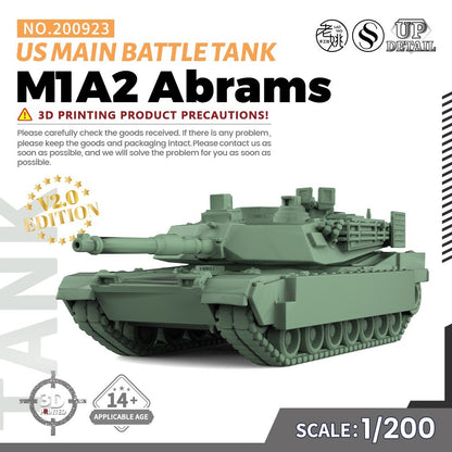 SSMODEL SS200923 1/200 Military Model Kit US M1A2 Abrams Main Battle Tank