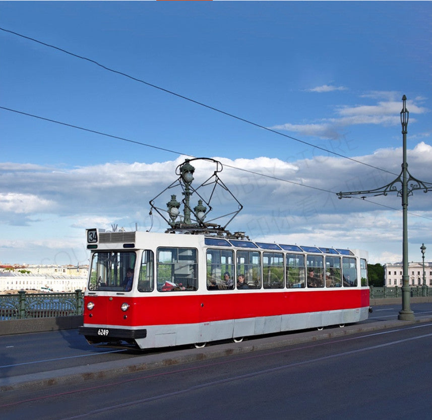 1:43 SSM LM-68 Urban Public Transport Tram Passenger Car Diecast Model