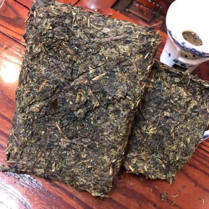 Anhua Baishaxi Dark Tea with Golden Flower Dark Tea Fu Brick FuZhuan 300g HeiCha