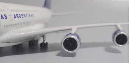 1:160 46CM AEROLINEAS ARGENTINAS AIRBUS A380 Airplane Landing Gear Resin Model