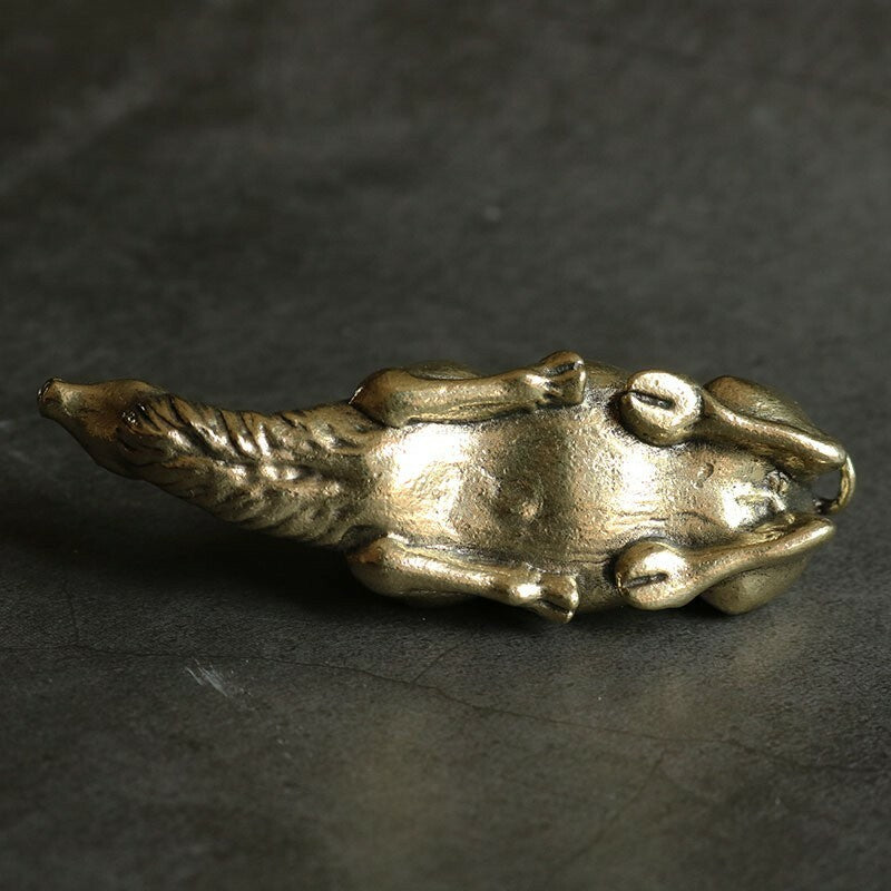 Chinese Bronze Copper Statue Hand Carved Camel Pen Hanging Figurines骆驼