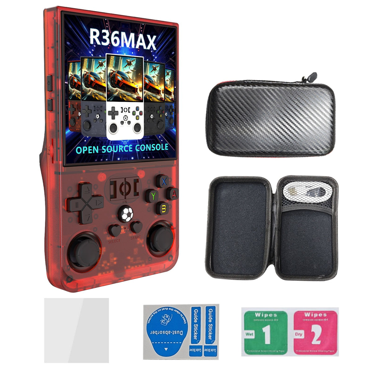 R36Max Retro Handheld Video Game Console 64-128GB 4Inch IPS Screen 22000 Games