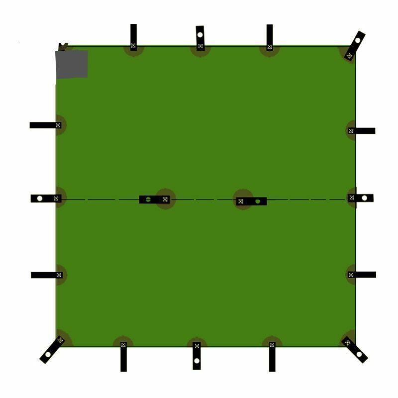 silicone coated nylon ultralight tarp Outdoor awning Tarp portable camping 3*3M