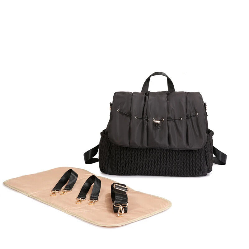 Cloth Portable Multifunctional Mother Backpack, Mother Double Baby Diaper Bag